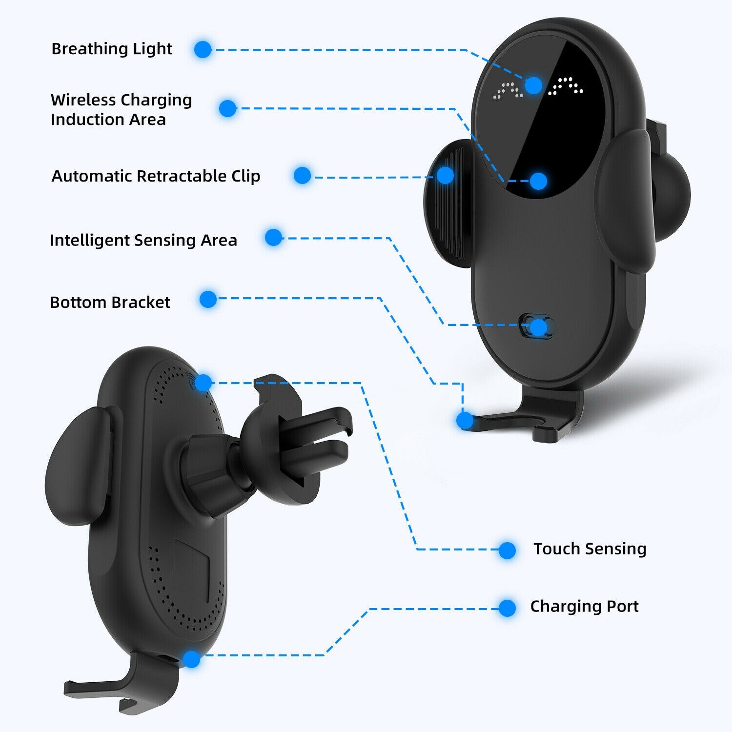 Instruction Manual for BYZ N12 15W Wireless Car Charger for Mobile