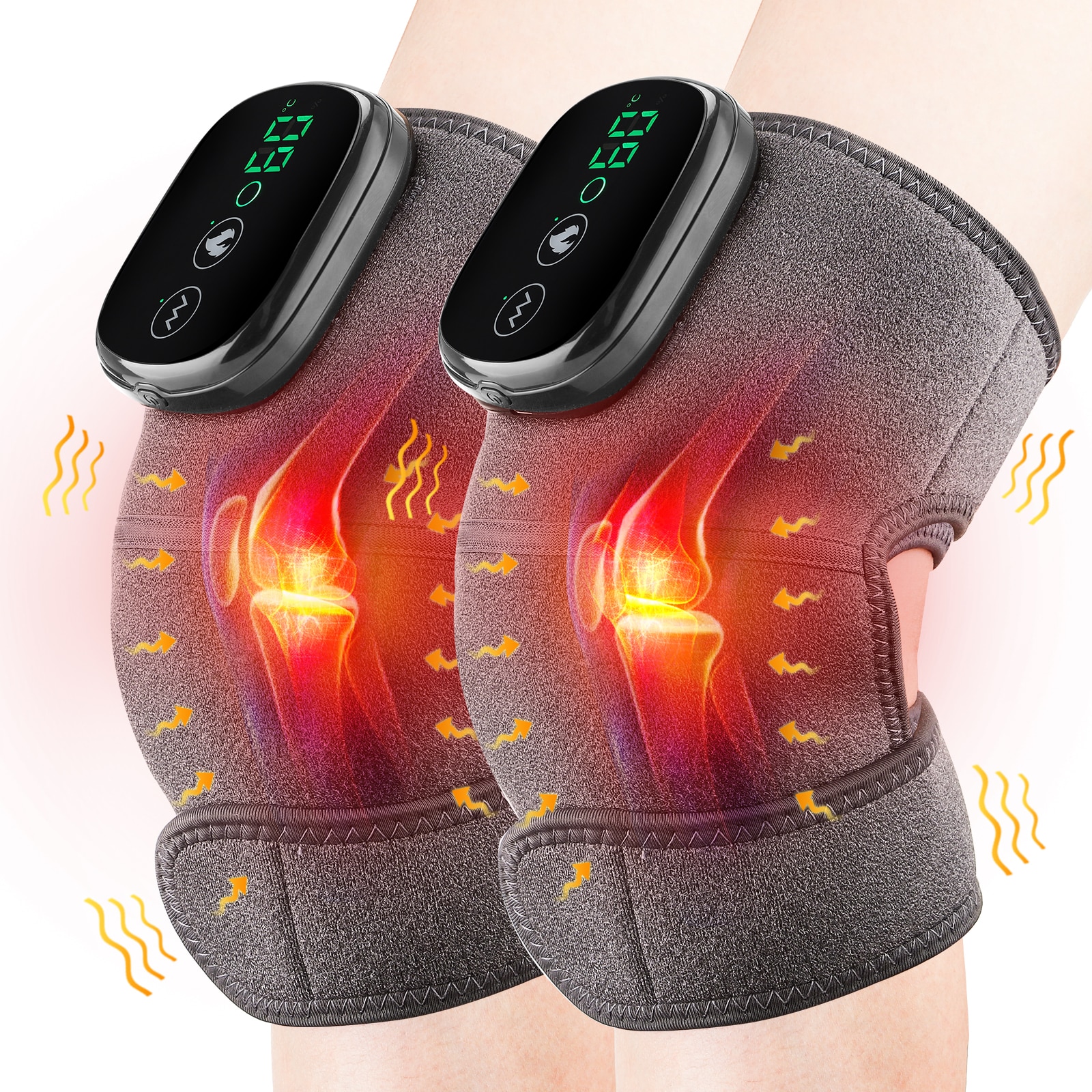 thumbnail image 2 of Ollas Knee Protection For Warmth 1 Pair Self Heating Knee Brace Pad Magnetic Thermal Therapy Arthritis... Electric Leg Warmers 2 of 9