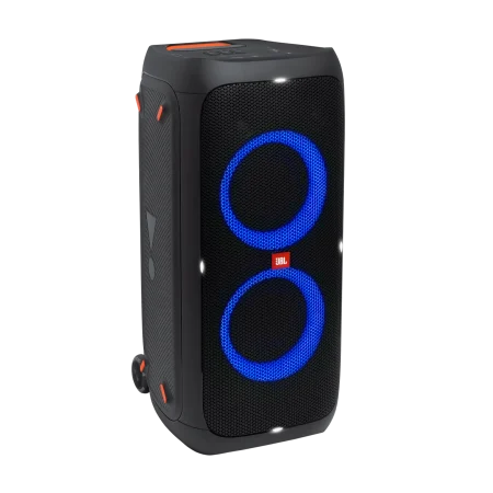 JBL Partybox 310 240 watts transportable, splashproof 3.5 mm audio cable Input 45 Hz - 20 KHz with 18 Hour Battery life