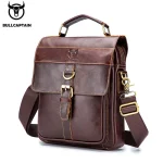 thumbnail image 2 of BULLCAPTAIN Men's Genuine Leather Shoulder Bag - Crossbody Messenger Handbag 2 of 6