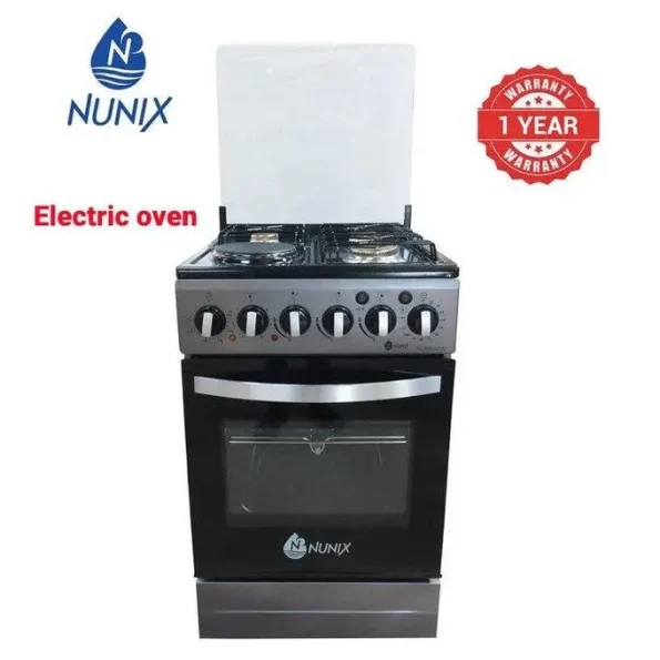 Nunix KZ-560-3G1E Free Standing 3 Gas Cooker+1 Hotplate With Electric ...