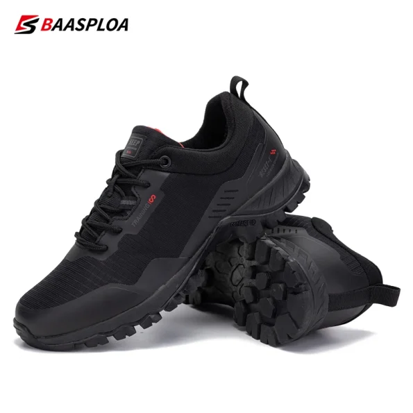 Baasploa New Man's Hiking Shoes Fashion Waterproof Male Outdoor Sneakers Comfortable Shoes Men Anti-Slip Wear-Resistant Footwear 2