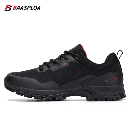 Baasploa New Man’s Hiking Shoes Fashion Waterproof Male Outdoor Sneakers Comfortable Shoes Men Anti-Slip Wear-Resistant Footwear 1
