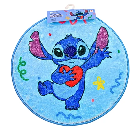 Disney Lilo & Stitch Collection Wool-Like Round Floor Mat (Stitch)
