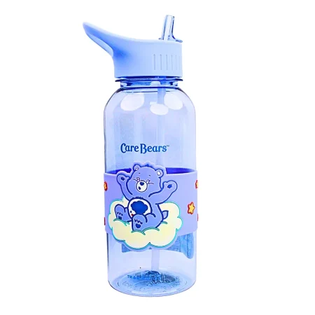 Care Bears Collection Plastic Bottle with Straw and Sleeve (1000mL)(Blue)