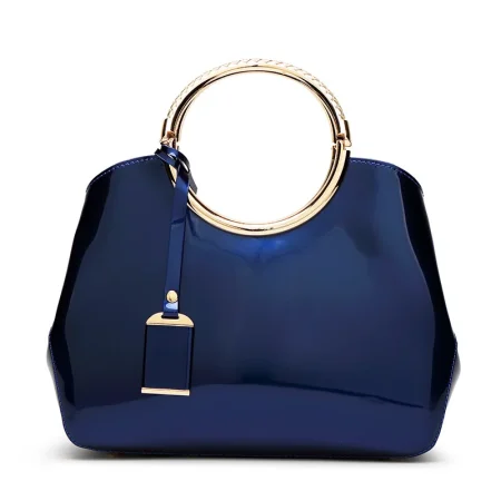 Simple Commuting Bright Pu Leather Red Bridal Wedding Large Capacity Single Shoulder Crossbody Handbag Female