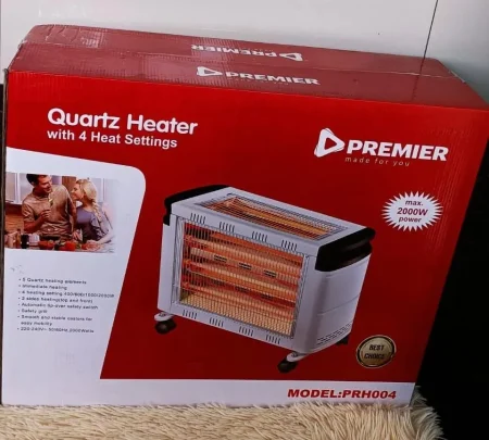 Premier PRH004 2000W Quartz ROOM Heater High Quality Space Heater With 4 Heating Sides