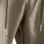 Aiopeson Men’s Thickened Windproof Solid Color Pants Heavyweight Cold Weather Warm Casual Elastic Waist Outdoor Pants for Men