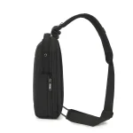 CoolBell Men Chest Bag Black w/ Nighttime Reflective Strip Riding Small Crossbody Bag Waterproof Messenger Bag for 7.9 inch iPad