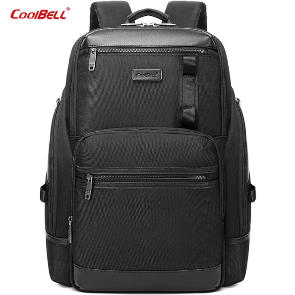 CoolBell Waterproof Black Men Backpack For 15.6 inch Laptop Computer 30 L Large Capacity Business College Boys School Backpack