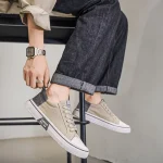 Mens Shoes 2025 New Mens Canvas Shoes Comfortable Plus Size 37-48 Skateboarding Shoes Wear Resistant Fashion Men Casual Sneakers