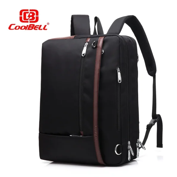CoolBell Men Canvas Backpack Business Backpack 15.6 Laptop Notebook Backpack USB Charging Waterproof Men's Double Shoulder bag Casual Bag