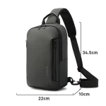 Bange Lightweight Everyday Sling Chest Bag Waterproof Minimalist Ergonomic Crossbody Bag for Men