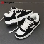 Baasploa Women Skateboarding Shoes Comfort Leather Casual Sneakers Female New Fashion Walking Shoes Non-Slip Height Increase