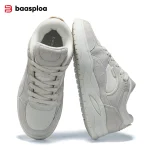 Baasploa Women Skateboarding Shoes Comfort Leather Casual Sneakers Female New Fashion Walking Shoes Non-Slip Height Increase
