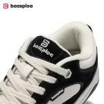 Baasploa Women Skateboarding Shoes Comfort Leather Casual Sneakers Female New Fashion Walking Shoes Non-Slip Height Increase