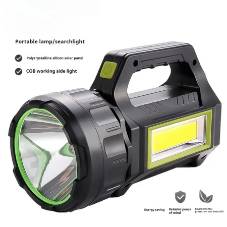 Solar Flashlight for Emergencies LED Solar Camping Lights Capacity Battery for Quick Charging Multifunctional Flashlight