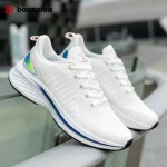 Baasploa Women Running Shoes Comfort Lightweight Sport Shoes New Mesh Breathable White Casual Sneakers Lace-Up Non-Slip