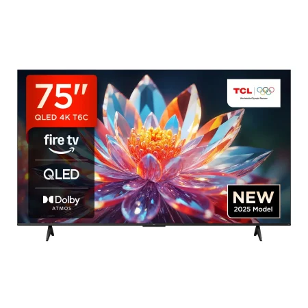 TCL 75T6C QLED 4K HDR 10+ Dolby Vision & Atmos Smart Fire TV