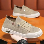 Men’s Slip-On Canvas Shoes Lightweight Casual Sneakers, Soft Sole Street Style Skate Shoes for Daily Wear