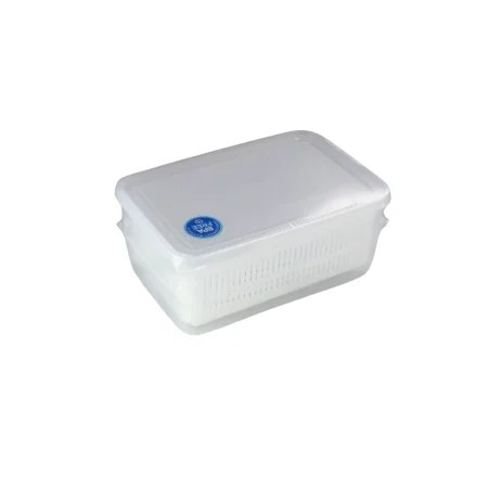 Transparent White Series Drain Basket Food Container 1700mL